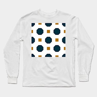 Vintage geometric on white Long Sleeve T-Shirt